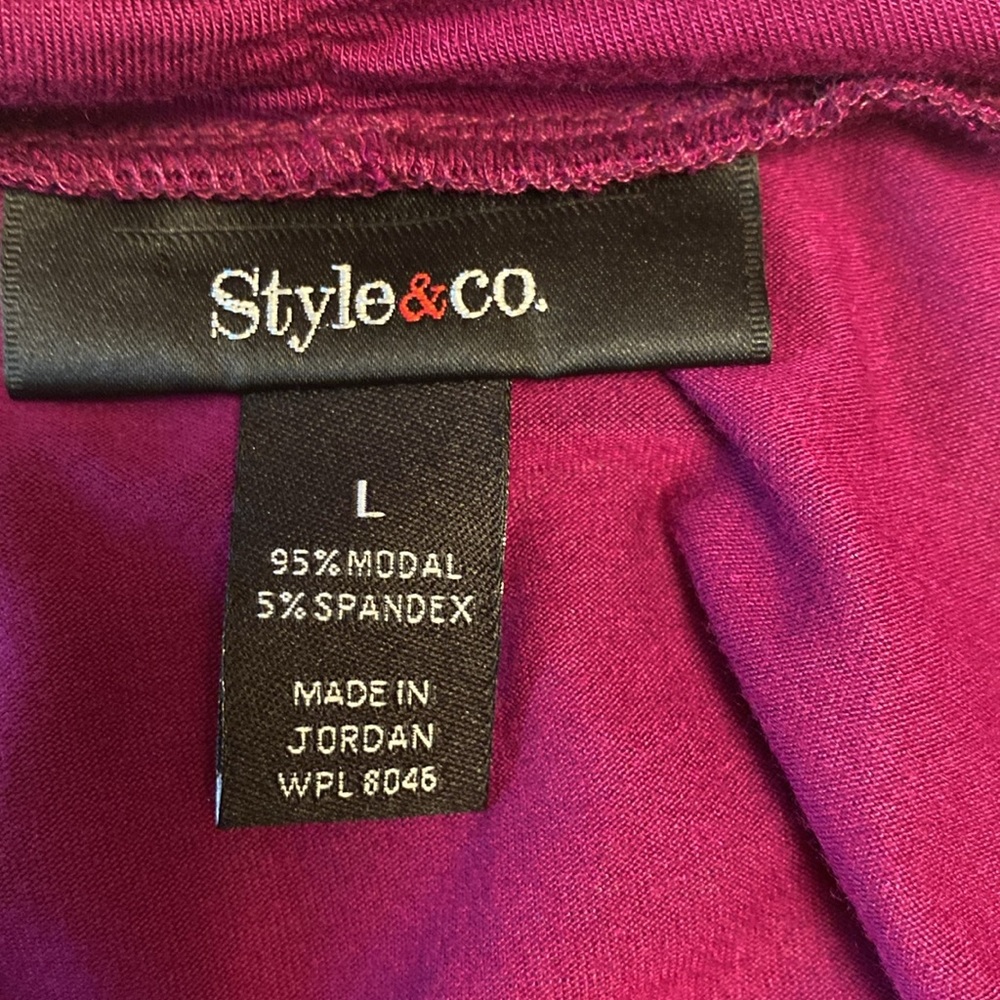 NWOT beautiful purple Style & Co. light turtleneck, see measurements in photos - Picture 8 of 9